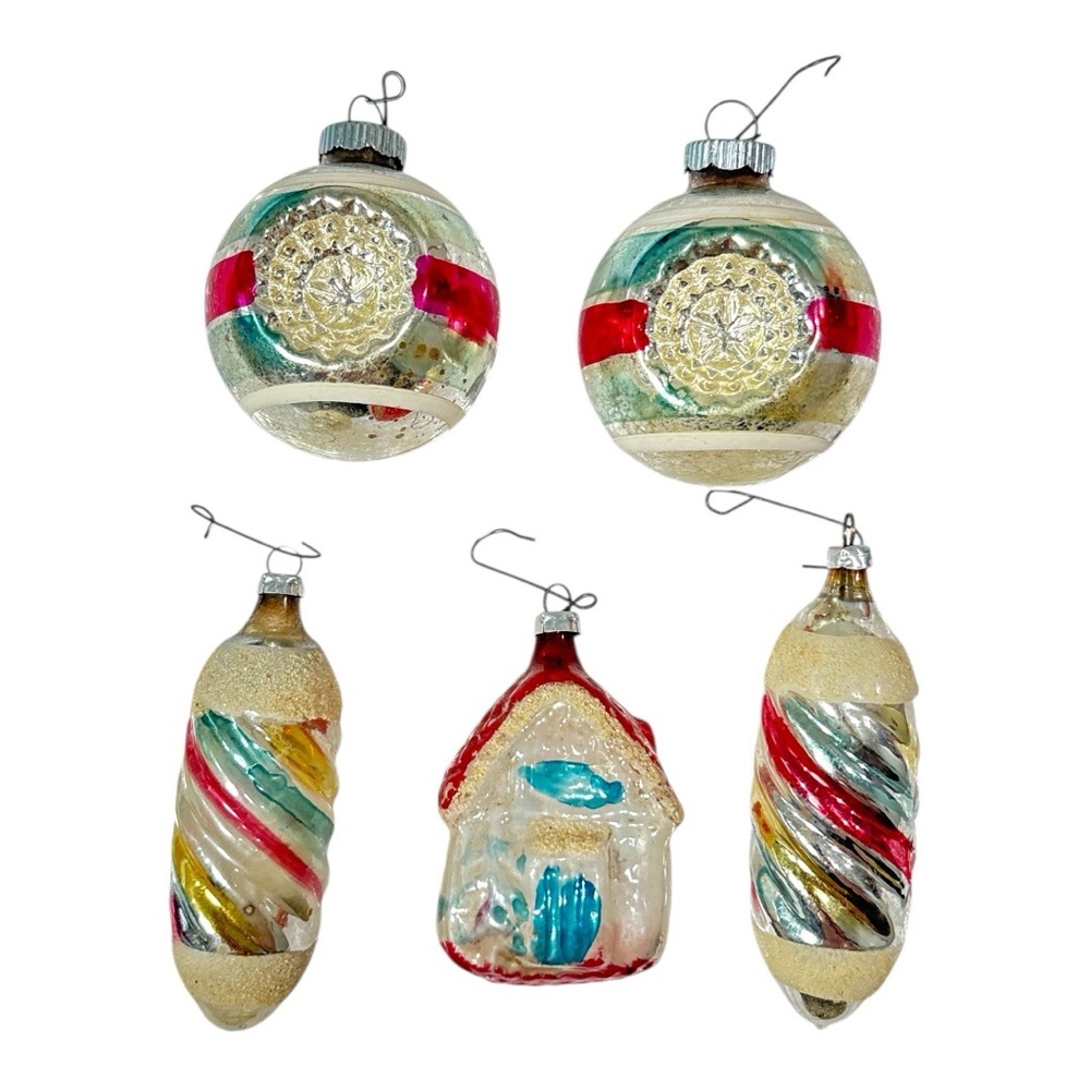 Vtg Sears Imperial Collection Mercury Glass Christmas Ornament Mica West Germany